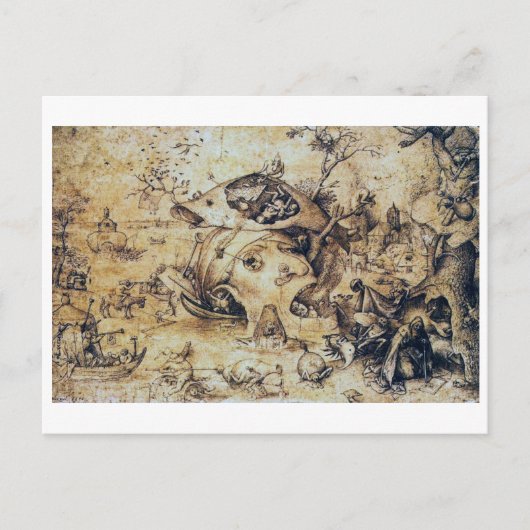 聖アントニーの誘惑素晴らし、ピエーター・ブルーゲル ポストカード (正面)