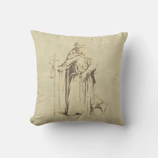 聖アントニー・オブ・エジプト、すべての修道士の父 クッション (正面)