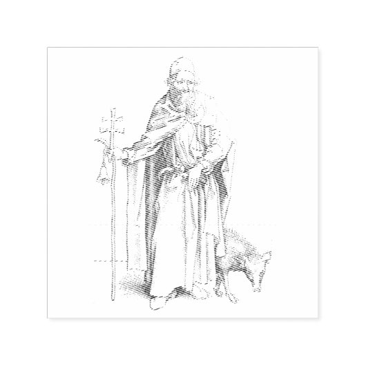 聖アントニー・オブ・エジプト、すべての修道士の父 セルフインキングスタンプ (デザイン)