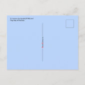 聖アンドリューとルーマニアの国旗の地図 ポストカード (裏面)