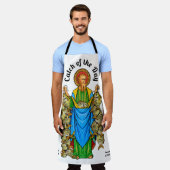 聖アンドリューのキャッチ・オブ・ザ・デイ(プレーン) エプロン (着用した状態)