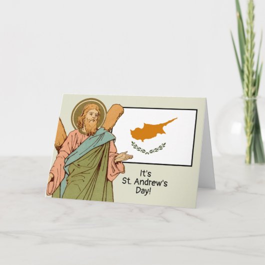 聖アンドリュー(RLS 01)キプロスの饗宴の日の国旗 カード (正面)