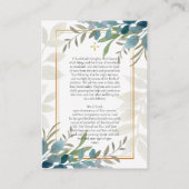 聖アンナとトートコス妊娠祈りの言葉カード プレイスカード (裏面)