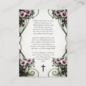 聖アンナとトートコス妊娠祈りの言葉カード プレイスカード (裏面)