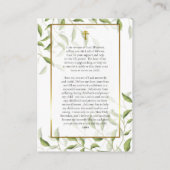 聖アンナと聖母の妊娠祈祷カード プレイスカード (裏面)