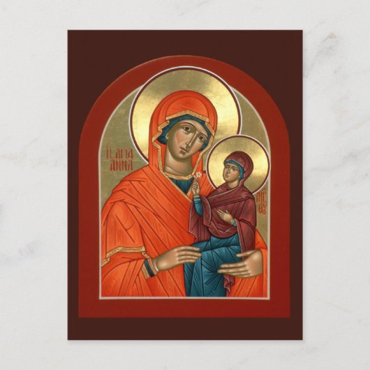 聖アンナの祈祷カード ポストカード (正面)