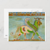 聖アンブローズによるメソポタミアの翼を持つライオン ポストカード (正面/裏面)