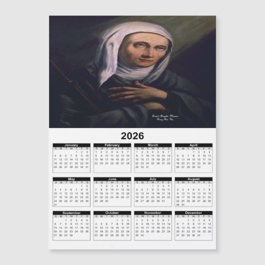 聖アンヘラ・メリッチ 2026 カレンダー (正面)