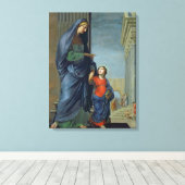 聖アン寺にヴァージンを導く キャンバスプリント (インサイチュ (ウッドフロア))