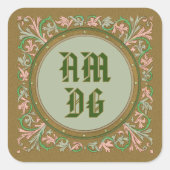 聖イグネイシャスによるイエズスのモットー（BK 50；ラテン略称） スクエアシール (正面)