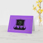 聖ウおもしろいルホの日のトースト挨拶状 カード (黄色い花)