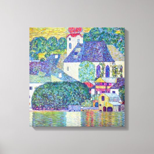 聖ウォルフガング教会バイグスタフクリムトアールビクトリアント キャンバスプリント (正面)