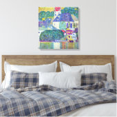 聖ウォルフガング教会バイグスタフクリムトアールビクトリアント キャンバスプリント (インサイチュ (寝室))