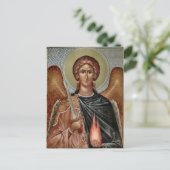 聖ウリエル・アーチャンエル正統キリスト教のアイコン ポストカード (スタンド正面)