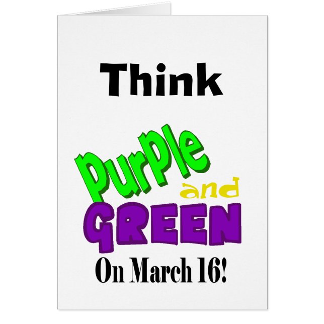 聖ウルホの日の韻または理由おもしろカード (正面)