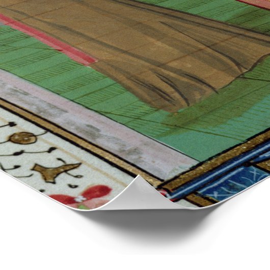 聖エリザベスの尿を検査する医師 ポスター (角)