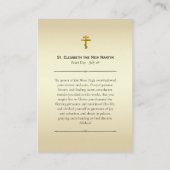 聖エリザベス新殉教正教会祈りの言葉カード プレイスカード (裏面)