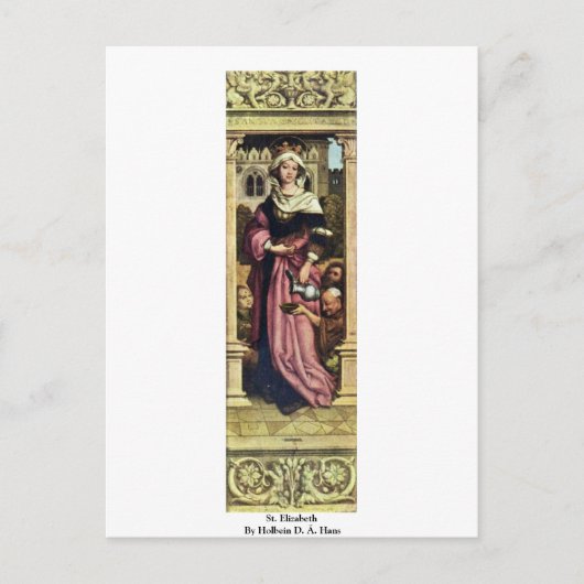 聖エリザベスbyホルベイン・ド・ハンス ポストカード (正面)