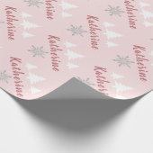 聖エレガントパーソナライズされた降誕祭のお祝い ラッピングペーパー (角)