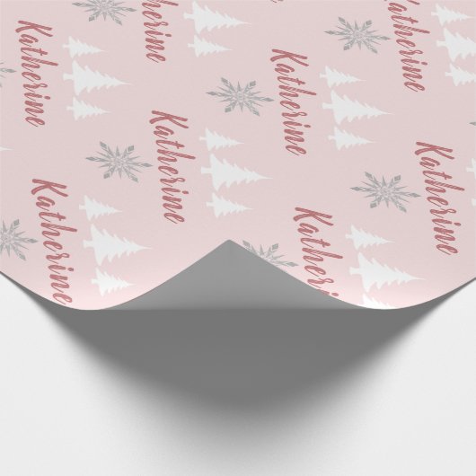 聖エレガントパーソナライズされた降誕祭のお祝い ラッピングペーパー (角)