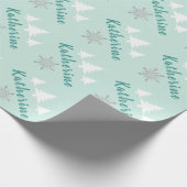 聖エレガントパーソナライズされた降誕祭のお祝い ラッピングペーパー (角)