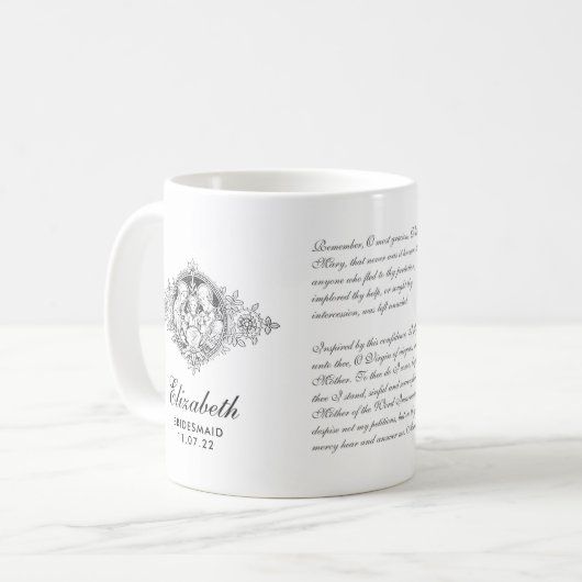 聖エレガント家族の花嫁コーヒーマグ コーヒーマグカップ (正面左)