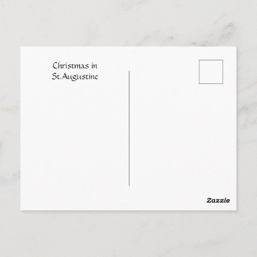 聖オーギュスティーヌのクリスマス ポストカード (裏面)