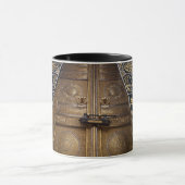 聖カアバの扉を持つイスラムのセラミックマグカップ マグカップ (中央)