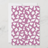 聖カウマゼンタウォーターカラーフローラベビーガールカーフ 招待状 (裏面)