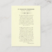 聖カシアニ正教キリスト教祈りの言葉カード プレイスカード (裏面)