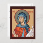 聖カシアネ・ザ・賛美歌作者の祈祷カード ポストカード (正面/裏面)