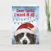 聖カスタムバーナードのクリスマスカード サンキューカード (正面)