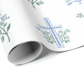 聖カスタム洗第一聖体フローラ十字架 ラッピングペーパー (ロールコーナー)