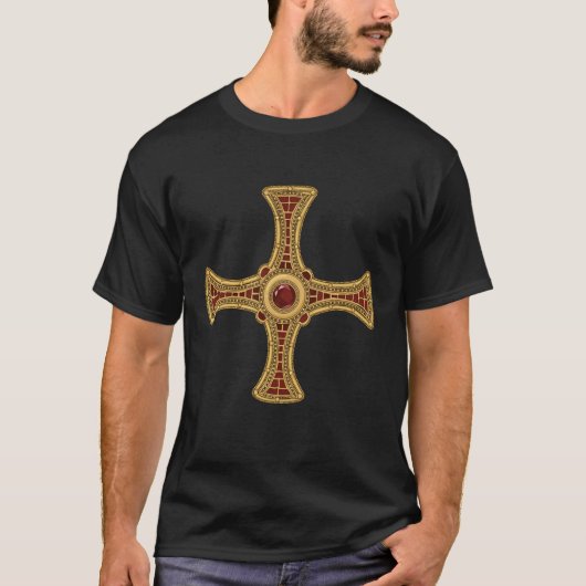 聖カスバート十字架ペクトラル福音の道カトリック Tシャツ (正面)