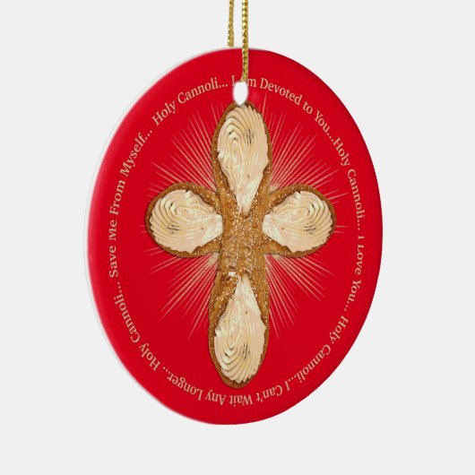 聖カノリおもしろい赤イタリアンクリスマス セラミックオーナメント (右)