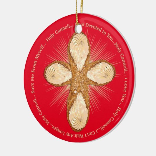 聖カノリおもしろい赤イタリアンクリスマス セラミックオーナメント (左)