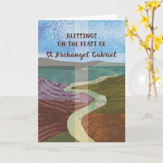 聖ガブリエルザアーチャンエル饗宴の日恵み路 カード (黄色い花)