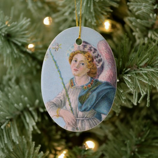 聖ガブリエル・ザ・アーチャンエル(詳細; M 017) セラミックオーナメント (ツリー)