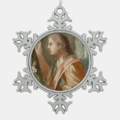 聖ガブリエル・ザ・アーチャンエル(M 011) スノーフレークピューターオーナメント (正面)