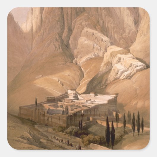 聖キャサリンと山・ホレブの修道院、2月 スクエアシール (正面)