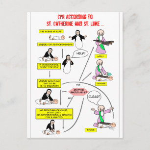 聖キャサリンと聖ルークによるCPR ポストカード