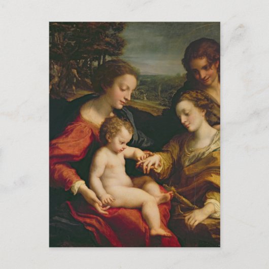 聖キャサリンの神秘的な結婚 ポストカード (正面)