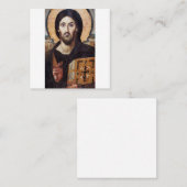 聖キャサリン修道院のキリスト・パントクリエーター スクエア名刺 (正面/裏面)