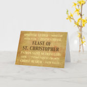 聖クリストファーの饗宴の宗教的性質 カード (黄色い花)