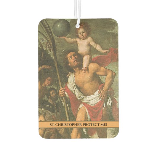 聖クリストファーイエスカトリック宗教旅行者 カーエアーフレッシュナー (裏面)