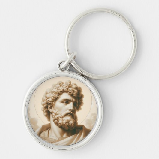 聖クリストファー美術宗教保護芸術 キーホルダー (正面)
