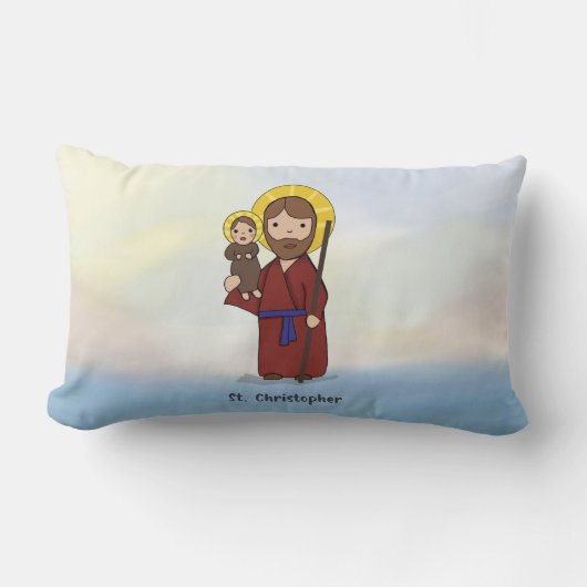 聖クリストファー饗宴デイサン ランバークッション (正面)