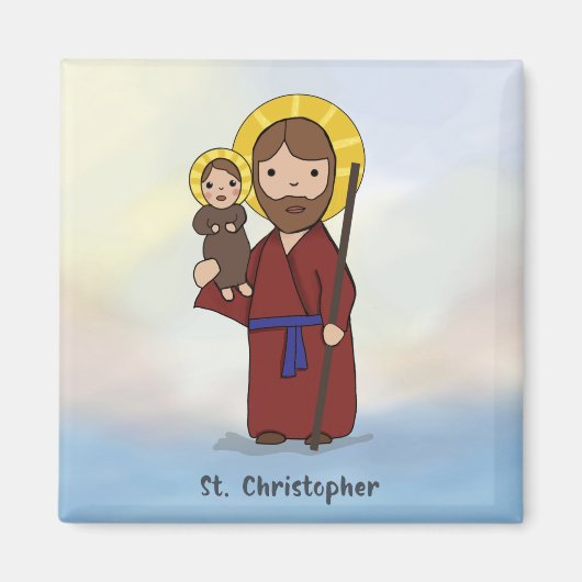 聖クリストフォロスの祝日 マグネット (正面)