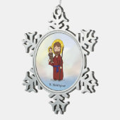 聖クリストフォロスの祝祭日 スノーフレークピューターオーナメント (右)