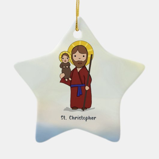 聖クリストフォロスの祝祭日 セラミックオーナメント (正面)